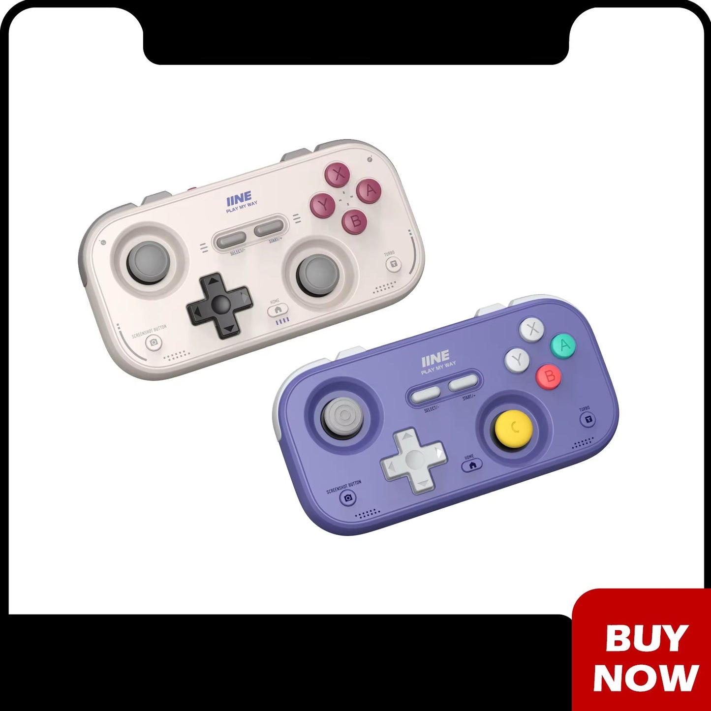 Pocket Retro Game Controller,1000Hz Recessed Stick, Hall Effect Joysticks,Portable Mini Gamepad Customizable Controls