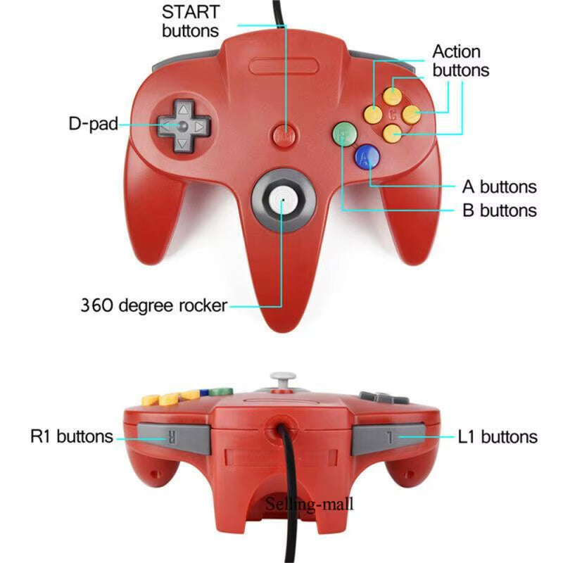Retro-Era - N64 Controller Classic USB Wired